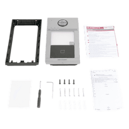Videoportero IP 2 Megapixel / Llamada y Apertura Remota desde App Hik-Connect / PoE / Exterior IP65 + Antivandalico IK08 / 1 Departamento / Apertura con Tarjeta / Soporta 2 Puertas y hasta 6 Monitores