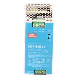 Fuente de poder industrial para riel DIN / 240W / 24Vcc / 10A / Entrada: 90-264Vca