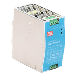 Fuente de poder industrial para riel DIN / 240W / 24Vcc / 10A / Entrada: 90-264Vca