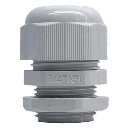 Conector Tipo Glándula / Rosca NPT 3/4" / Rango de Cable 10-16 mm / Plástico Industrial / IP para Ambientes Exigentes
