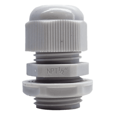 Conector Tipo Glándula / Rosca NPT 1/2" / Rango Cable 6-11 mm / Plástico Industrial / IP Aplicable