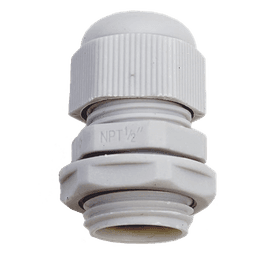 Conector Tipo Glándula / Rosca NPT 1/2" / Rango Cable 6-11 mm / Plástico Industrial / IP Aplicable