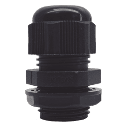 Glándula de Plástico / Rosca NPT 1/2" / Rango de Cable 6-11 mm / Color Negro / Diseño Compacto