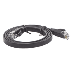 Cable de Red Ethernet Plano / Cat6 / 1m (3.28 ft) / 1000 Mbps / 600 MHz / Conectores RJ45 Chapados en Oro