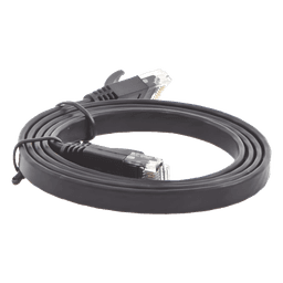 Cable de Red Ethernet Plano / Cat6 / 1m (3.28 ft) / 1000 Mbps / 600 MHz / Conectores RJ45 Chapados en Oro