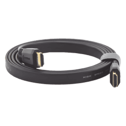 Cable HDMI 2.0 Plano / 4.92 Pies (1.5 m) / 4K@60Hz / HDR / 18 Gbps / ARC / HEC / Dolby TrueHD 7.1 / 48-bit Color / HDCP / 30AWG Estañado / Triple Blindaje / Conectores Dorados