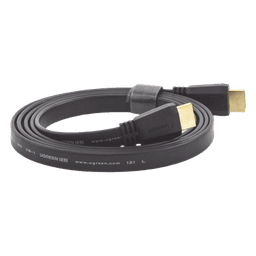 Cable HDMI 2.0 Plano / 4.92 Pies (1.5 m) / 4K@60Hz / HDR / 18 Gbps / ARC / HEC / Dolby TrueHD 7.1 / 48-bit Color / HDCP / 30AWG Estañado / Triple Blindaje / Conectores Dorados