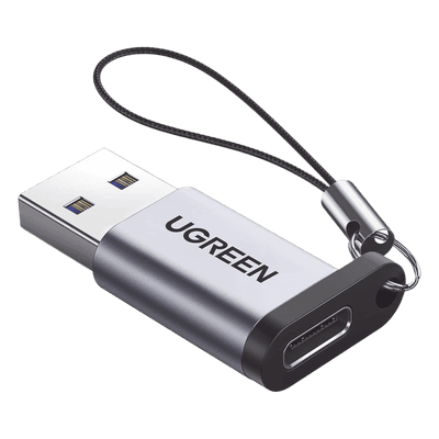 Adaptador USB-A a USB-C / USB 3.0 / 5 Gbps / Carga 3A / Aleación de Aluminio / Compacto