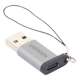 Adaptador USB-A a USB-C / USB 3.0 / 5 Gbps / Carga 3A / Aleación de Aluminio / Compacto