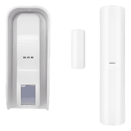Sensor de Movimiento Tipo Cortina / 100 % Exterior / Alimentado por baterías / Doble tecnología MW & PIR / Compatible con AXPRO / Incluye DS-PDMC-EG2-WB