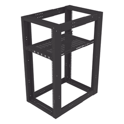 Charola Ventilada para Soportar Equipos en Rack, Profundidad Ajustable de 495 a 965 mm, 1U, Color Negro