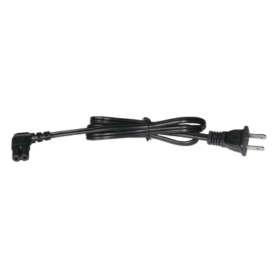 Cable de Alimentación VCA / 120-240 Vca / 1 Metro (3.28 Pies) / 2 Clavijas Tipo Americano / Conector Tipo L / 18 AWG / UL