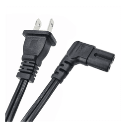 Cable de Alimentación VCA / 120-240 Vca / 1 Metro (3.28 Pies) / 2 Clavijas Tipo Americano / Conector Tipo L / 18 AWG / UL
