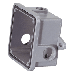Caja trasera resistente a la intemperie,  metálica, gris, accesorio federal signal