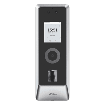 Terminal de Control de Acceso / Reconocimiento Facial y Huella Digital / 50,000 Usuarios / 30,000 Rostros / IP66 IK07 / TCP/IP Wiegand RS485 / Exterior / 2.7 x 7.7 x 1.1 pulgadas