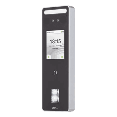 Terminal Facial y Huella Autónoma / 500 Rostros / 3,000 Huellas / Pantalla 2.4" / IP65 / ADMS / RFID