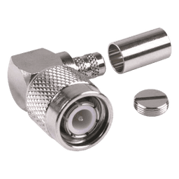 Conector TNC Macho en Ángulo Recto para Cable RG-8/X, LMR-240, Níquel/ Oro/ Teflón.â€‹