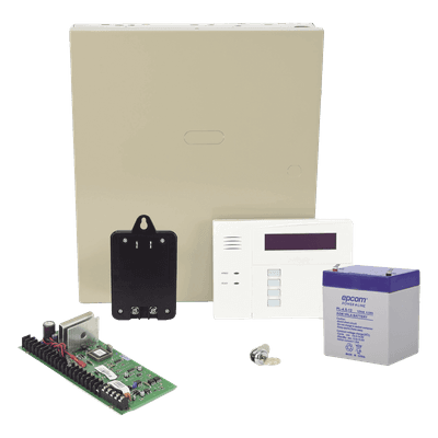 Kit de panel de alarma híbrido VISTA-48LA con teclado-receptor inalámbrico 6160RF, batería, transformador y gabinete