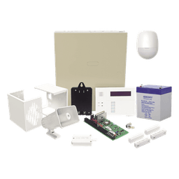 Kit de panel de alarma cableado VISTA-48 con teclado-receptor 6160RF, sensor de movimiento, contactos magnéticos y sirena