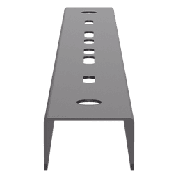 Soporte Tipo Trapecio / Hasta 12 in (305 mm) Ancho / Varilla Roscada 1/2 in / Acero con Recubrimiento en Polvo / Negro