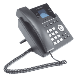 Teléfono IP Grado Operador, 4 líneas SIP con 2 cuentas, puertos Gigabit PoE, pantalla a color 2.4", codec Opus, IPV4/IPV6 con gestión en la nube GDMS
