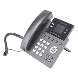 Teléfono IP Grado Operador, 4 líneas SIP con 2 cuentas, puertos Gigabit PoE, pantalla a color 2.4", codec Opus, IPV4/IPV6 con gestión en la nube GDMS
