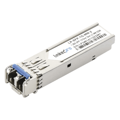 Transceptor Óptico SFP (Mini-Gbic) / Multimodo 1310 nm / 1.25 Gbps / 1000BASE-SX / Conectores LC/UPC Dúplex / DDM / Hasta 2 km 