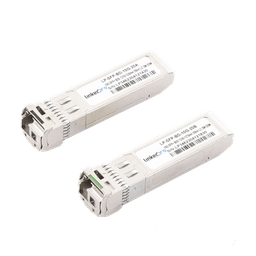 Transceptores Ópticos Bidireccionales SFP+ (Mini-Gbic) / Monomodo 1270 & 1330 nm / 10 Gbps / 1000BASE-BX / Conector LC/UPC Simplex / DDM / Hasta 20 km / 2 Piezas 