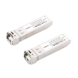Transceptores Ópticos Bidireccionales SFP+ (Mini-Gbic) / Monomodo 1270 & 1330 nm / 10 Gbps / 1000BASE-BX / Conector LC/UPC Simplex / DDM / Hasta 40 km / 2 Piezas 