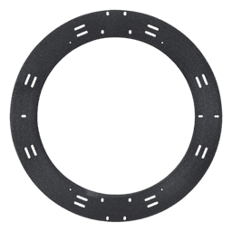 Raqueta de Almacenamiento y Gestión de Holgura Para Cables, de 60.96 cm (24 Pulgadas) de Diámetro, Instalación en Pared o en Rack, Incluye 8 Cintas de Contacto de 30.48 cm (12 Pulgadas), Color Negro