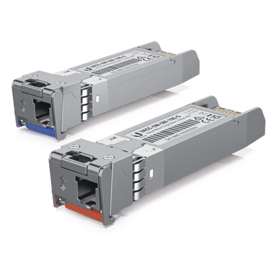 UFiber Módulo SFP+, transceptor MiniGibic MonoModo 10 Gbps, distancia 10 km, un conector LC. Incluye 2 piezas