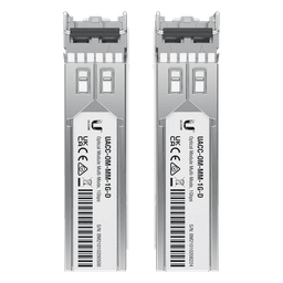 UFiber Módulo SFP, transceptor MiniGibic MultiModo 1 Gbps, distancia 550m, conectores LC, paquete de 2 piezas