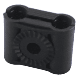 Sujetador Plástico para Cable Coaxial / Doble Canal / 3/8" (9.5 mm) a 11 mm / Varilla Roscada 3/8" o M10 / Paquete de 10