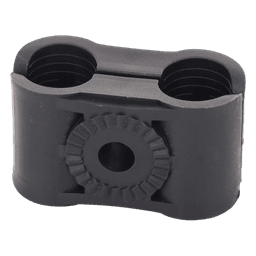 Sujetador Plástico para Cable Coaxial / Doble Fijación / 5/8" / Varilla Roscada 3/8" o M10 / ISO 9001:2015 y RoHS