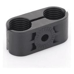 Sujetador Plástico para Cable Coaxial / 7/8" / Doble Capacidad / Montaje Varilla 3/8" o M10 / Rango 1.063 a 1.122"