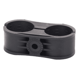 Sujetador Plástico para Cable Coaxial / Doble Soporte / 1-5/8 in / Máx 2 in (51 mm) / Varilla 3/8' o M10