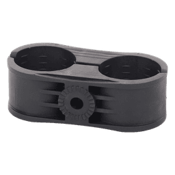 Sujetador Plástico para Cable Coaxial / Doble Soporte / 1-5/8 in / Máx 2 in (51 mm) / Varilla 3/8' o M10