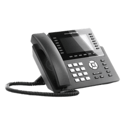 Teléfono IP Wi-Fi, Grado Operador, 14 líneas SIP con 6 cuentas, pantalla LCD  5", puertos Gigabit, Bluetooth, PoE, codec Opus, IPV4/IPV6 con gestión en la nube GDMS