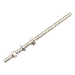 Kit de 10 Varillas Roscadas de 3/8 x 8 in, con Arandelas Planas, Arandelas de Seguridad y Tuercas. 