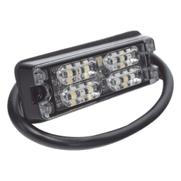 Luz de Advertencia LED de Montaje en Superficie / 12 LEDs de 1 W / 36 Patrones de Destello / IP67 / SAE Clase I / 0.5 Pulgadas de Profundidad