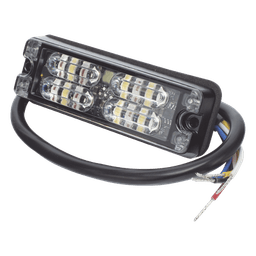 Luz de Advertencia LED de Montaje en Superficie / 12 LEDs de 1 W / 36 Patrones de Destello / IP67 / SAE Clase I / 0.5 Pulgadas de Profundidad