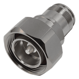 Adaptador en Línea / DIN 7-16 Macho a 4.3-10 Hembra / Bronce Blanco / Teflón / 6 GHz / PIM -155 dBc