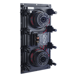 Bocina de pared / 2 woofers de fibra de carbono 6.5'' (16.5 cm) / Tweeter de titanio 1'' (2.5 cm) / 200W / Chasis de aluminio extruido / Parrilla invisible