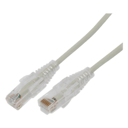 Cable de Parcheo Slim UTP / Cat6A / 0.5 m (1.64 ft) / 28 AWG / RJ45 / Gris
