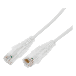 Cable de Parcheo Slim UTP Cat6A / 1 Metro (3.28 Pies) / 28 AWG / Blanco / RJ45