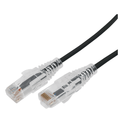 Cable de Parcheo UTP / Cat6A / 1 m (3.28 ft) / 28 AWG / Slim / RJ45 / Negro