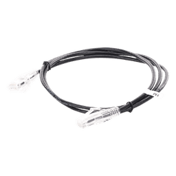 Cable de Parcheo UTP / Cat6A / 1 m (3.28 ft) / 28 AWG / Slim / RJ45 / Negro
