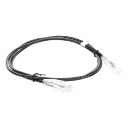 Cable de Parcheo UTP / Cat6A / 1 m (3.28 ft) / 28 AWG / Slim / RJ45 / Negro