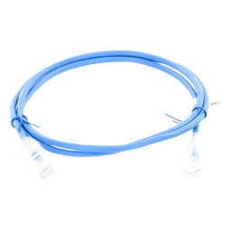 Cable de Parcheo Slim UTP Cat6A - 1 Metro (3.28 Pies) Azul, Diámetro Reducido (28 AWG)