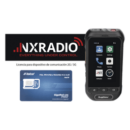 Kit Radio PTT / Android 10 GO / IP68 / MIL-STD 810H / Altavoz 105 dB / Batería 3000 mAh / SIM 1GB 12 Meses